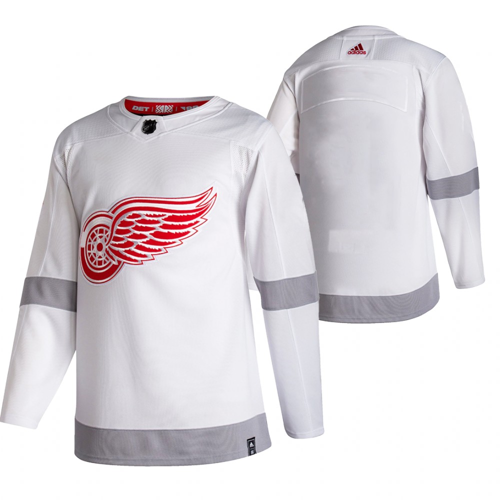 2021 Adidias Detroit Red Wings Blank White Men Reverse Retro Alternate NHL Jersey->detroit red wings->NHL Jersey